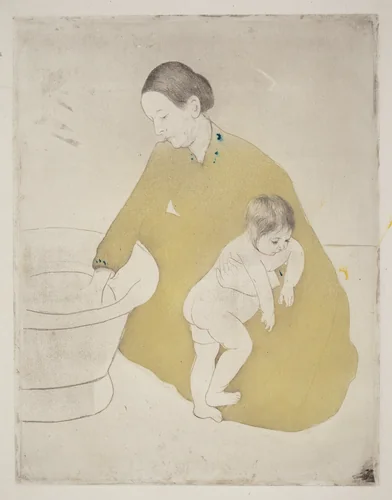 The Bath by Mary Cassatt, print, 1890-1891