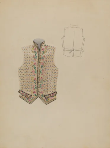 Waistcoat by Bessie Forman, index of american design, 1936