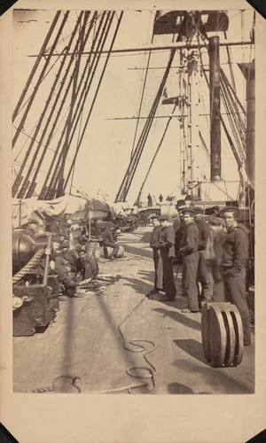USS New Hampshire by Blauvelt & Hubbard, photograph, 1859-1869