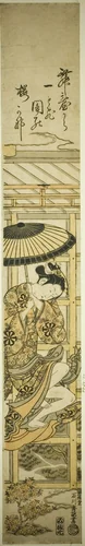 Leaping from Kiyomizu Temple by Ishikawa Toyonobu, print, 1756-1759