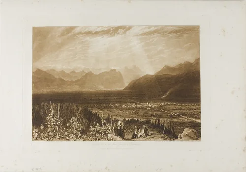Chain of Alps from Grenoble to Chamberi, plate 40 from Liber Studiorum by Joseph Mallord William Turner, print, 1812