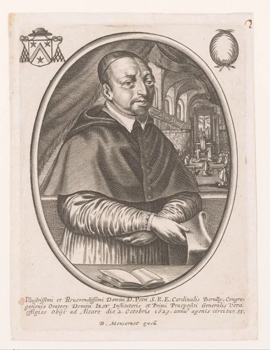 Portret van Pierre de Bérulle by anonymous, print, 1610-1668
