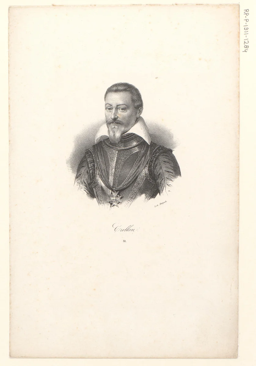 Portret van Louis des Balbes de Berton de Crillon by anonymous, print, 1818-1842