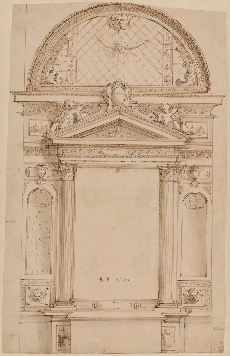 Design for an Altar by Giovanni Battista Castello, drawing, 1530-1560