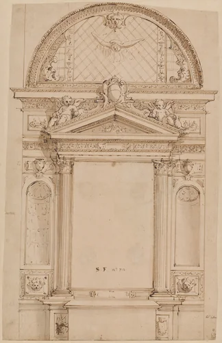 Design for an Altar by Giovanni Battista Castello, drawing, 1530-1560
