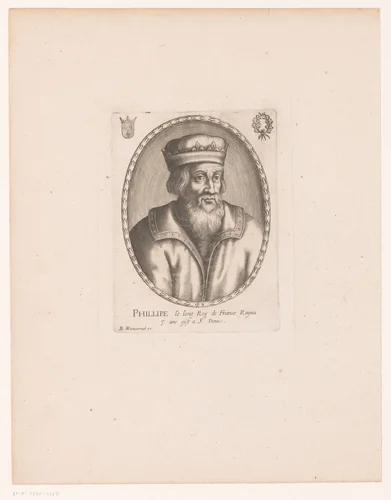 Portret van Filips V van Frankrijk by anonymous, print, 1610-1668