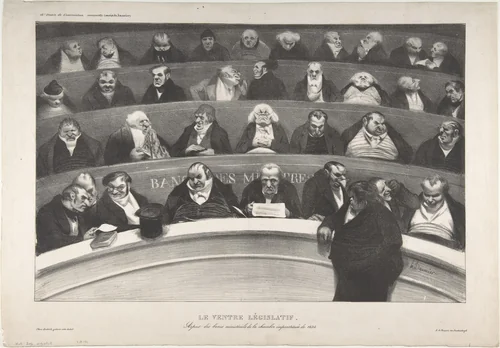 The Legislative Belly by Honoré Daumier, print, 1834