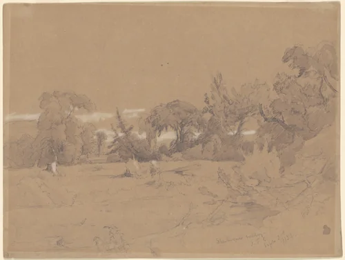 Sherberne Valley by Jasper Francis Cropsey, drawing, 1852