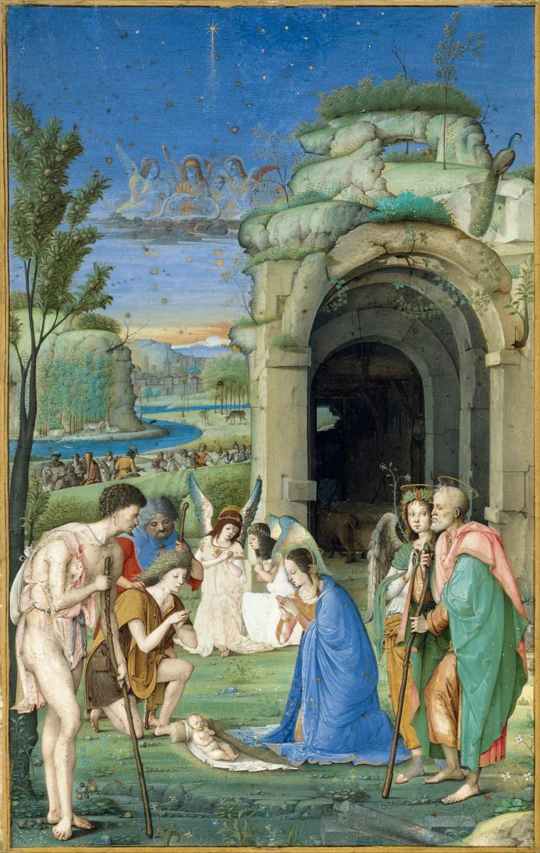 Adoration of the Shepherds by Francesco di Marco Marmitta, manuscript, 1497-1503