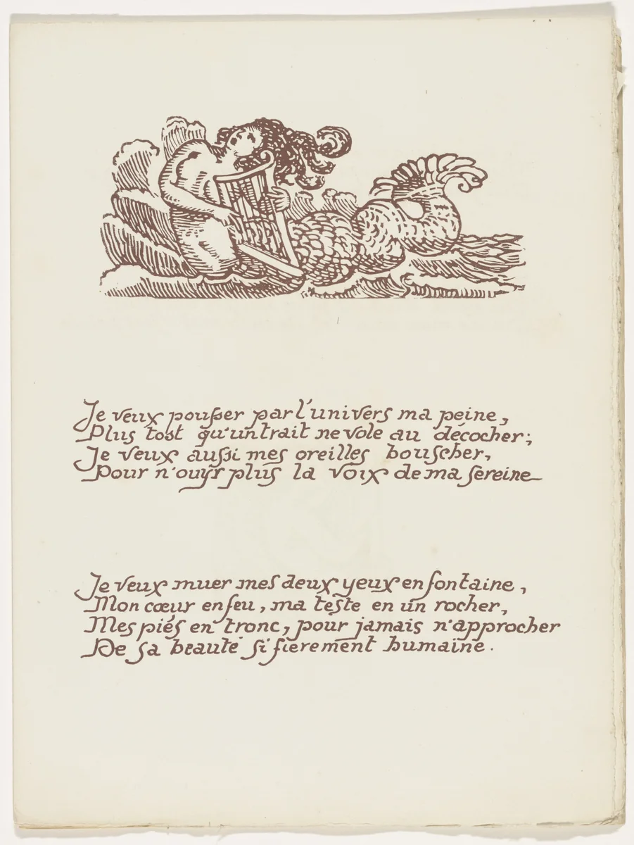 Headpiece (folio 22) from Les Amours (The Loves) by Émile Bernard, illustrated book, 1915