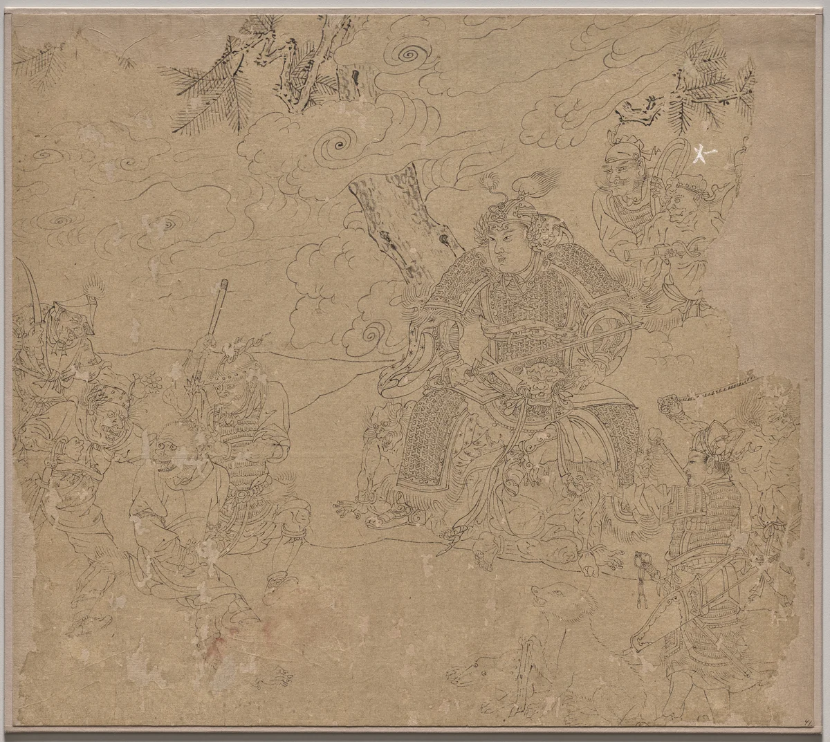 Album of Daoist and Buddhist Themes: Search the Mountain: Leaf 41 by Unknown, painting, 1200-1299