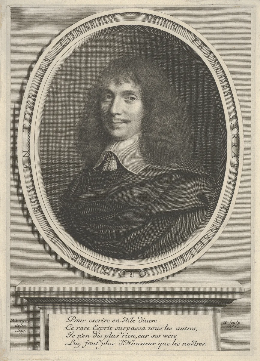 Jean-François Sarrazin by Robert Nanteuil, print, 1656