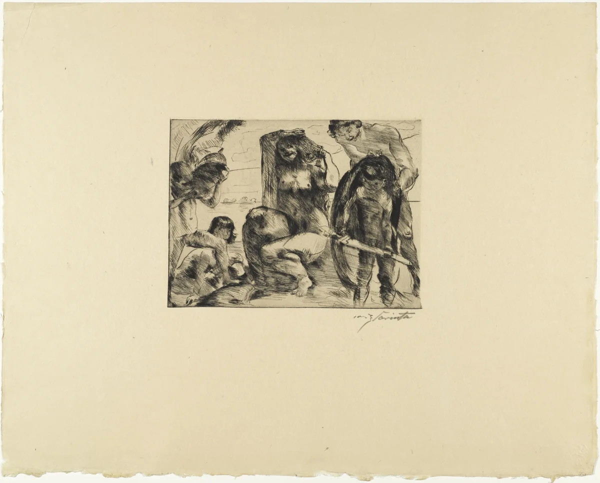 The Mirror of Venus (Die Spiegel der Venus) from Classical Legends (Antike Legenden) by Lovis Corinth, print, 1919