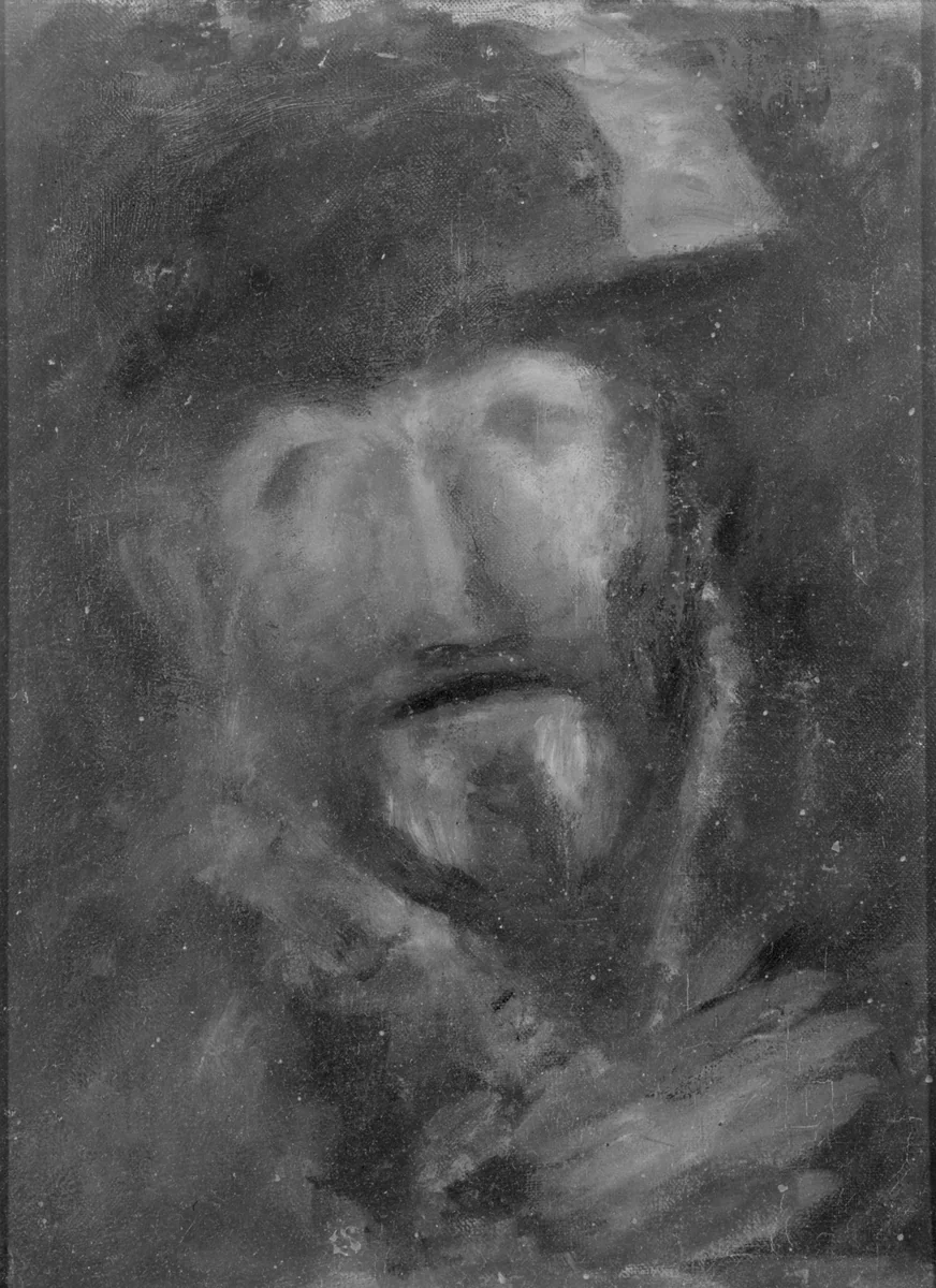 Henry Irving as Philip II of Spain by James McNeill Whistler, artwork, 1873-1882