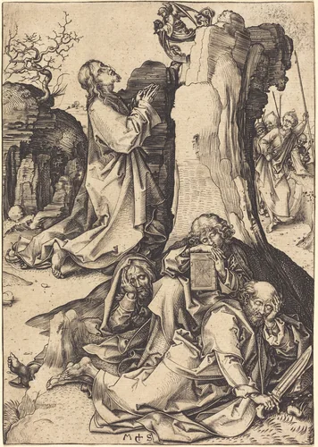 The Agony in the Garden by Martin Schongauer, print, 1480