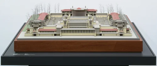 Midway Gardens, Chicago, IL (Scale model, 1/8" = 1') by Frank Lloyd Wright, architecture, 1913
