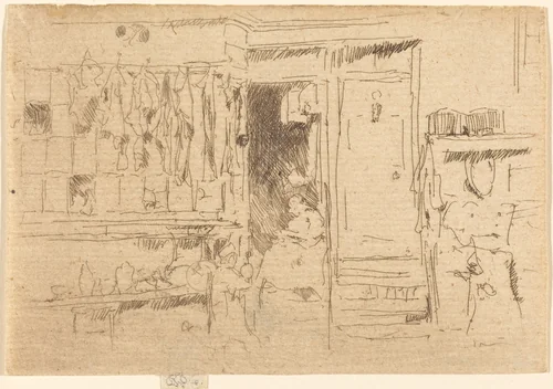 Old-Clothes Shop, No.I by James McNeill Whistler, print, 1884-1886