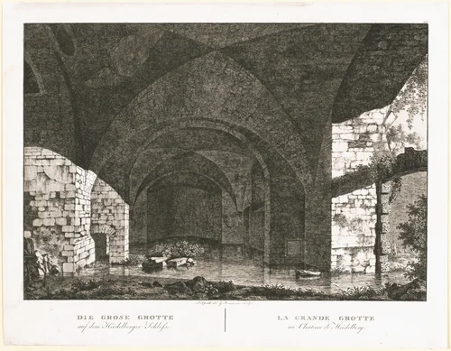 Die Grosse Grotte auf dem Heidelberger Schlosse (The Large Grotto at Heidelberg Castle) by Georg Primavesi, print, 1806