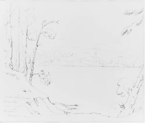View of Caldwell (from Sketchbook) by John William Casilear, artwork, 1834-1838