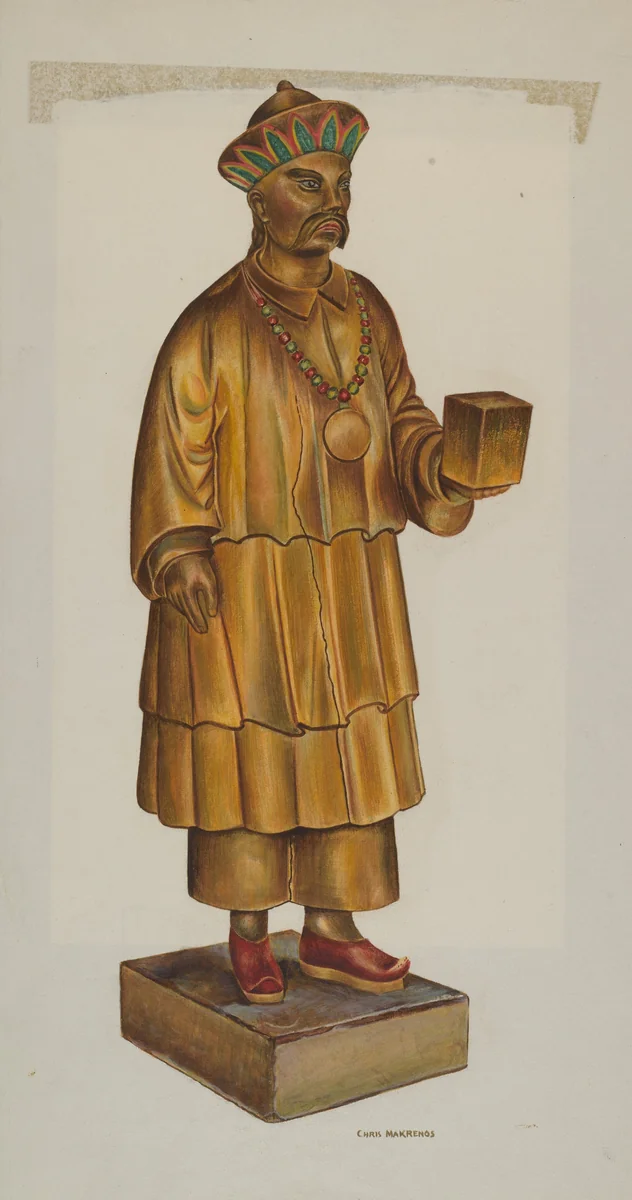 Tea Store Figure by Chris Makrenos, index of american design, 1937
