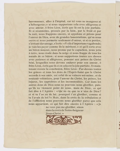 Tailpiece (page 58) from Les Petites Fleurs de St. François (The Little Flowers of St. Francis) by Émile Bernard, illustrated book, 1928