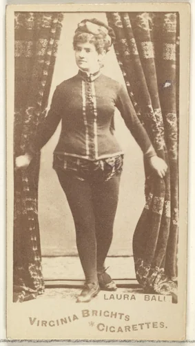 Laura Ball, from the Actors and Actresses series (N45, Type 1) for Virginia Brights Cigarettes by Allen & Ginter, photograph, 1885-1891