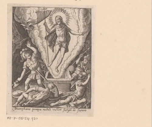 Opstanding by Heinrich Ulrich, print, 1582-1671