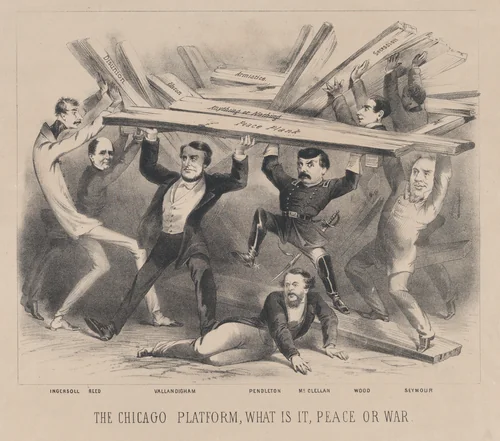 The Chicago Platform, What is It, Peace or War by anonymous, print, 1859-1869