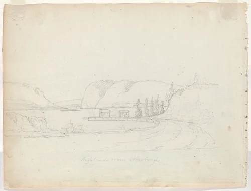 Highlands from Newburgh [verso] by Alexander Robertson, drawing, 1794