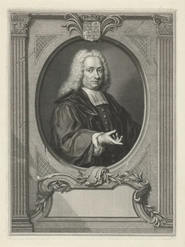 Portret van Joan van den Honert by Jacob Houbraken, print, 1738-1780