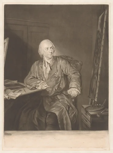 Portret van Jan Punt by James McArdell, print, 1745-1765