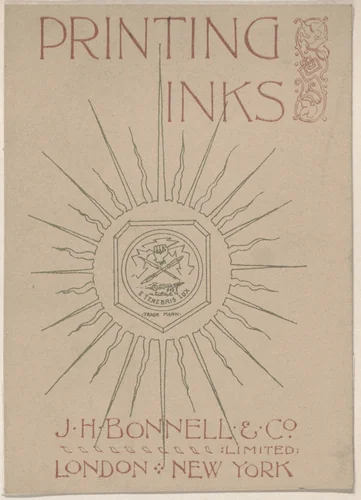 Trade Card for J. H. Bonnell & Co., Print Ink Seller by anonymous, print, 1800-1900