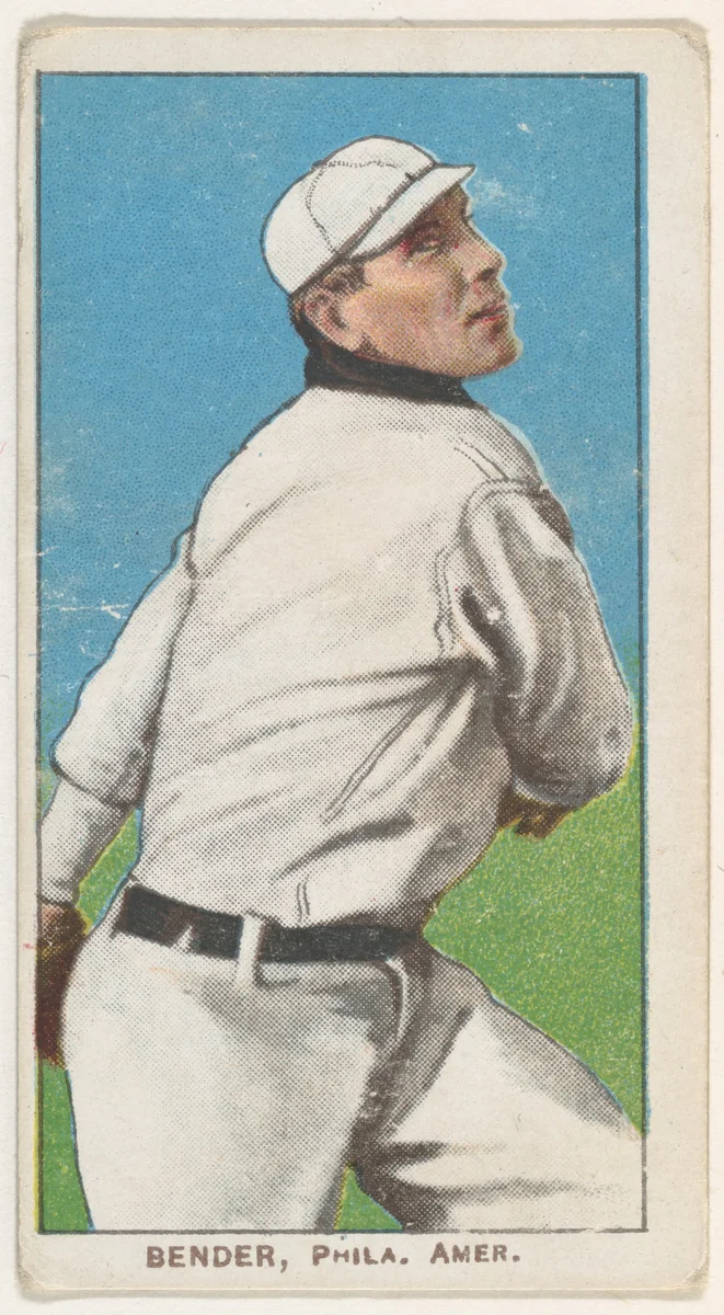 Bender, Philadelphia, American League, from the White Border series (T206) for the American Tobacco Company by American Tobacco Company, print, 1909-1911