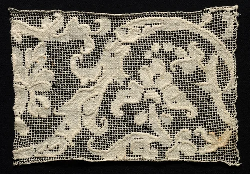 Fragment (of a Band?) with Floral Pattern by Unknown, textile, 1500-1599
