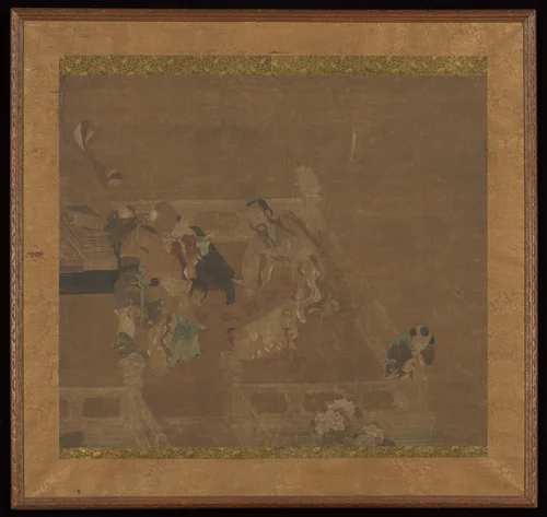 Terrace Scene with Figures by Unidentified Artist, painting, 1600-1699