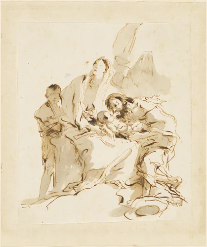 The Holy Family by Giovanni Battista Tiepolo, drawing, 1754-1762