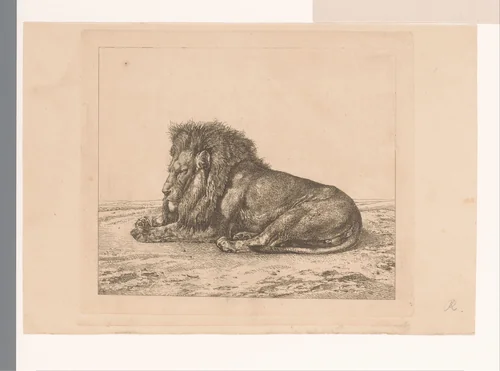 Leeuw by Eugène Verboeckhoven, print, 1828