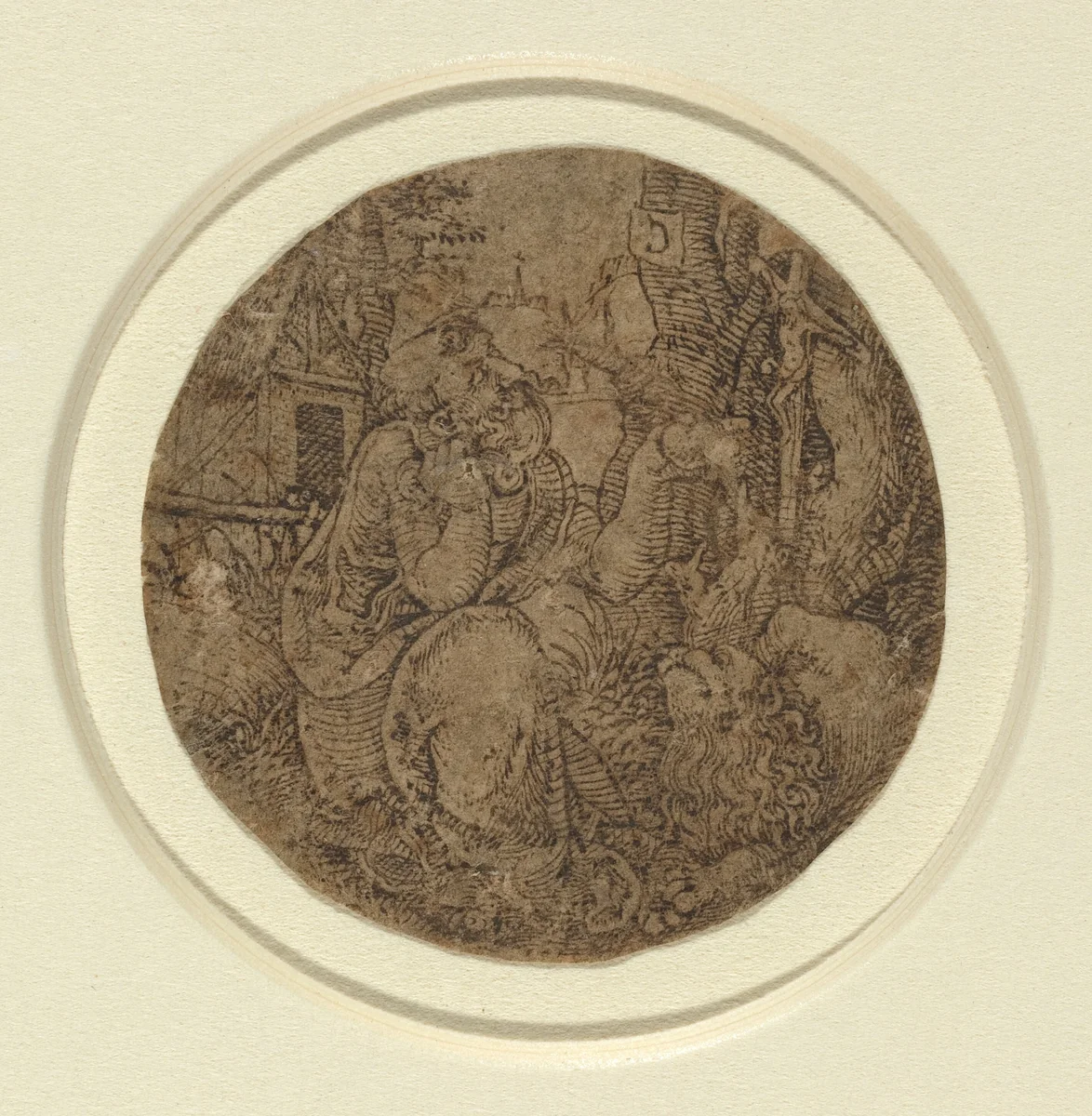 Saint Jerome by Master C, drawing, 1480-1599