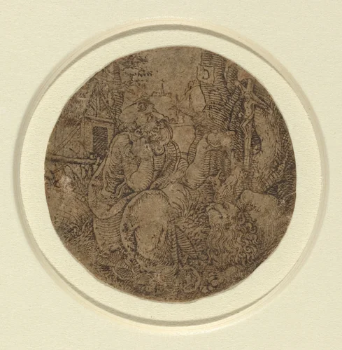 Saint Jerome by Master C, drawing, 1480-1599