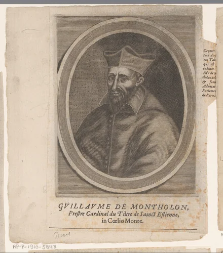 Portret van Guillaume de Montholon by Etienne Picart, print, 1660