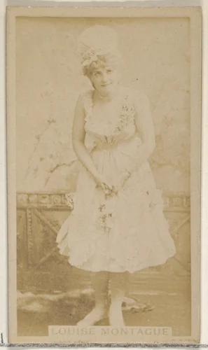 Louise Montague, from the Actors and Actresses series (N45, Type 8) for Virginia Brights Cigarettes by Allen & Ginter, photograph, 1885-1891