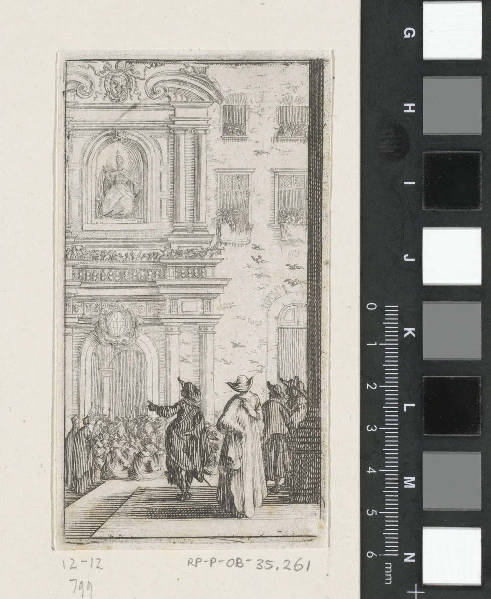 Pauselijk paleis by anonymous, print, 1620-1664