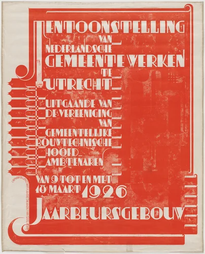 Tentoonstelling van Nederlansche Gemeentewerken Te Utrecht by Ant Kurvers, design, 1926