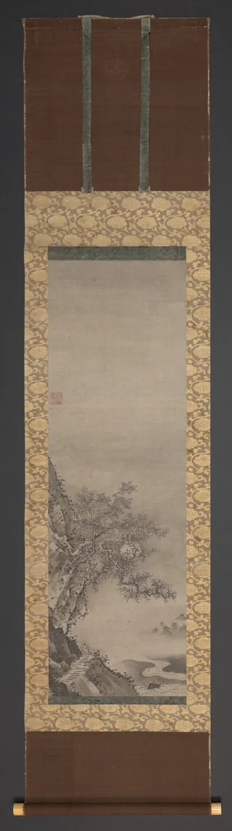 Landscapes with Figures (one of a pair) by Shūgetsu Tōkan, painting, 1495-1505