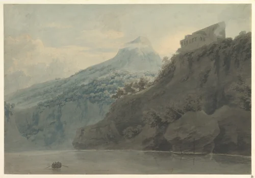 On the Gulf of Salerno near Vietri by John Robert Cozens, drawing, 1782-1790