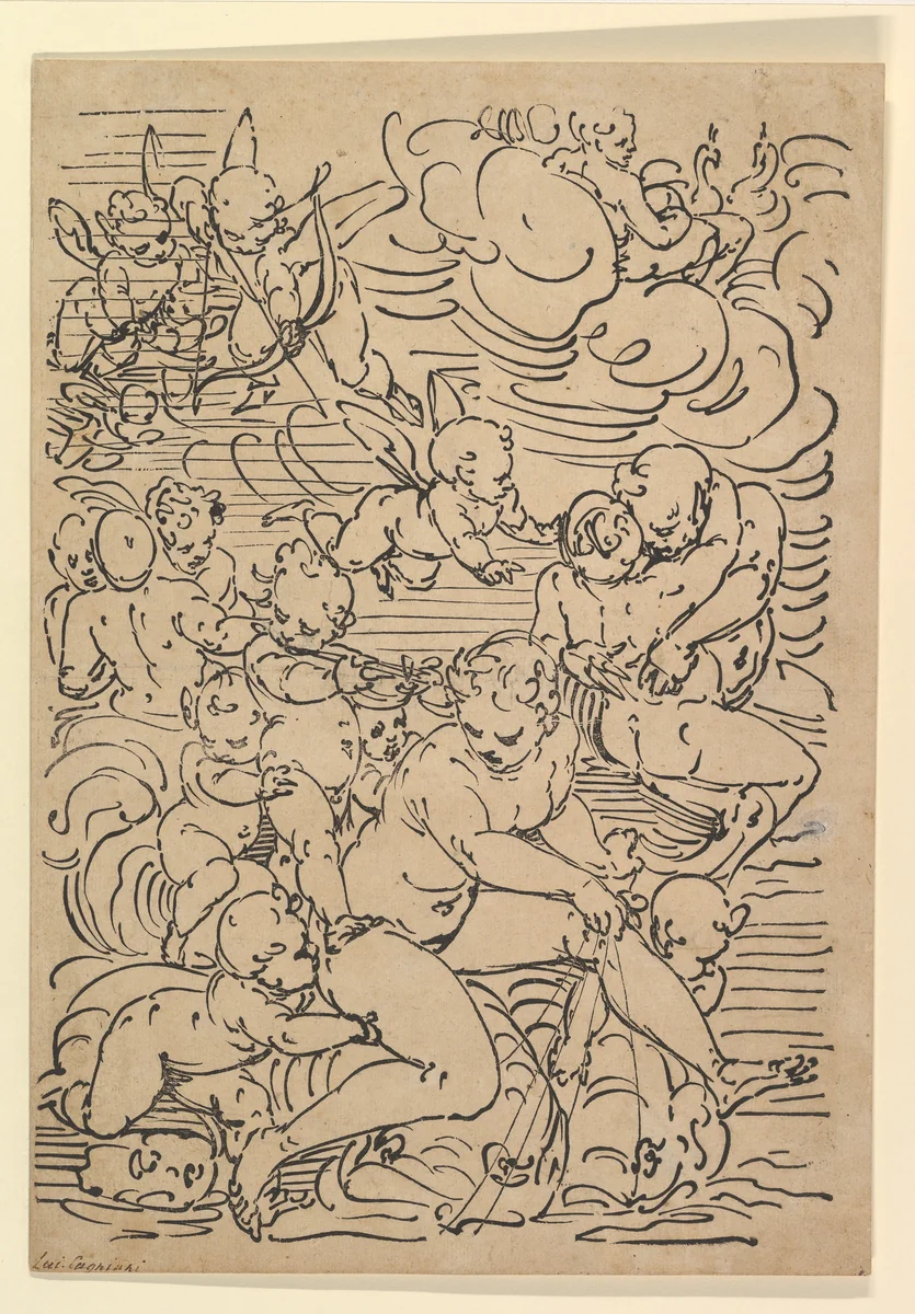 The Triumph of Amphitrite by Luca Cambiaso, print, 1545-1555