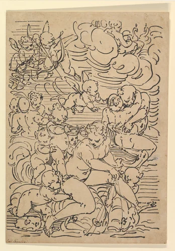 The Triumph of Amphitrite by Luca Cambiaso, print, 1545-1555