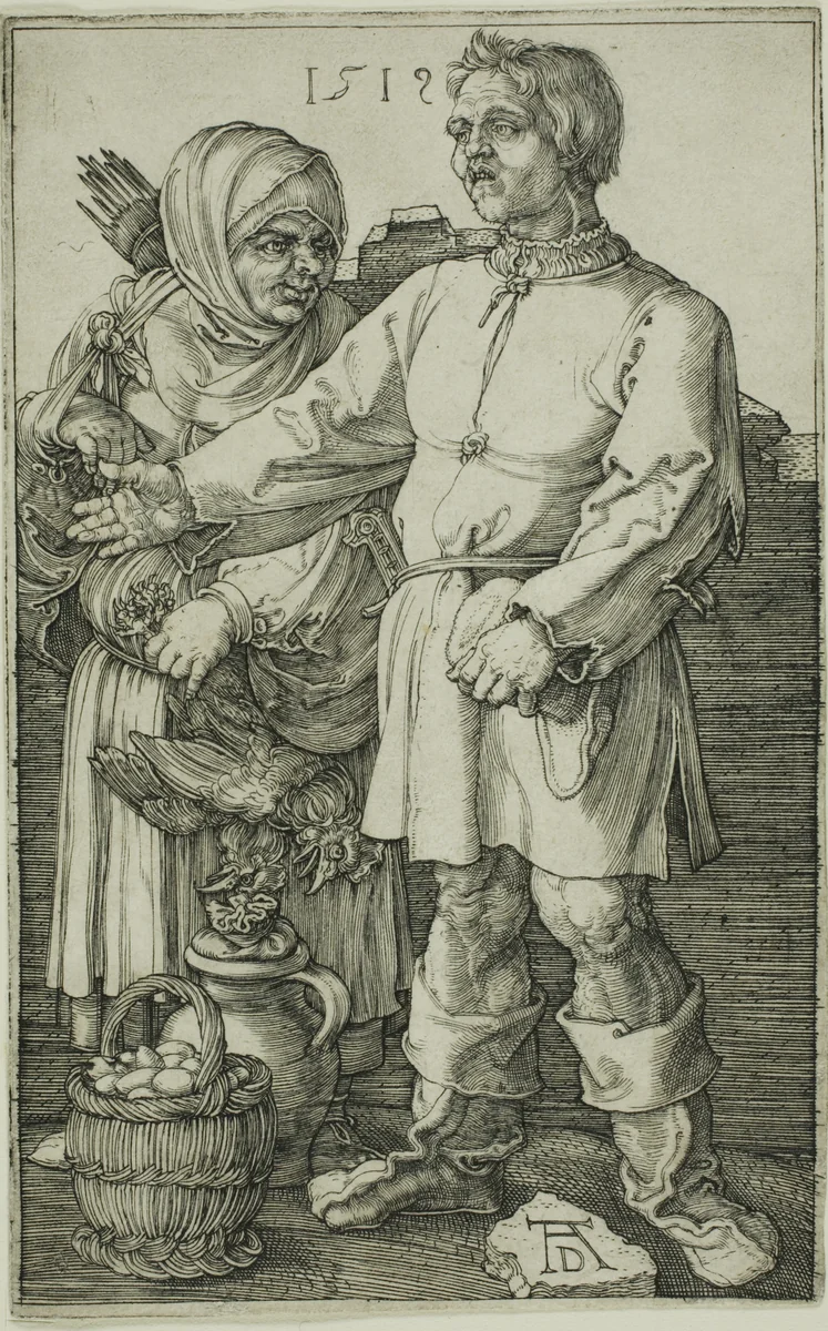 The Peasant and His Wife at Market by Albrecht Dürer, print, 1519