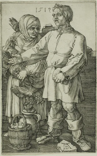The Peasant and His Wife at Market by Albrecht Dürer, print, 1519
