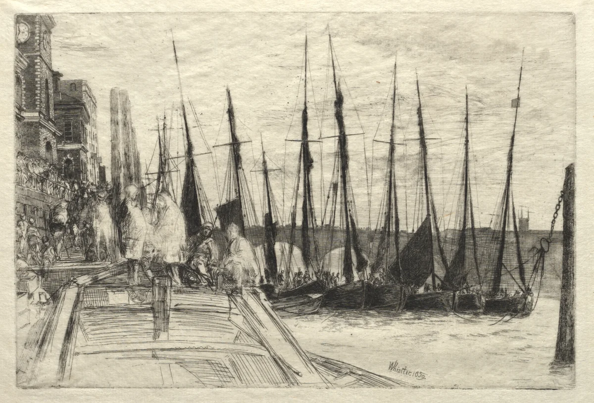 Billingsgate by James McNeill Whistler, print, 1859